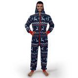 Men Christmas Elements Hooded Jumpsuit