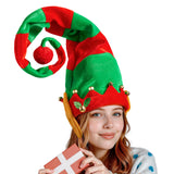 Elf Red and Green Stripes Christmas Hats for Adults