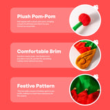 Elf Red and Green Stripes Christmas Hats for Adults