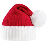 Adult Knit Christmas Beanie Hat with Pom Poms