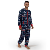 Men Christmas Elements Hooded Jumpsuit