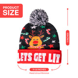 Light-up Xmas Reindeer Beanie Hat with Crew Sock