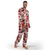 Men Christmas Meowy Hooded Jumpsuit