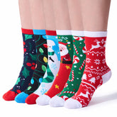 Unisex Adult Christmas Sorted Elements Socks- 6 Pack