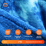 Wearable Blanket Dark Blue Tie Dye For Adults