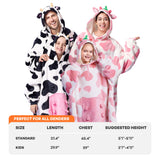 Wearable Blanket Strawberry Cow For Kids