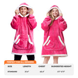 Wearable Blanket Bright Pink For Adults