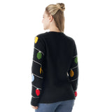 String lights ugly sweater with light bulbs (Women)