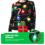String lights ugly sweater with light bulbs (Women)