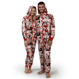 Women Christmas Meowy Hooded Jumpsuit