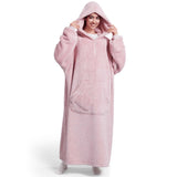 Wearable Blanket Pink Oversized For Adults