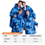 Wearable Blanket Dark Blue Tie Dye For Kids