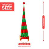 Elf Red and Green Stripes Christmas Hats for Adults