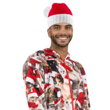 Adult Knit Christmas Beanie Hat with Pom Poms
