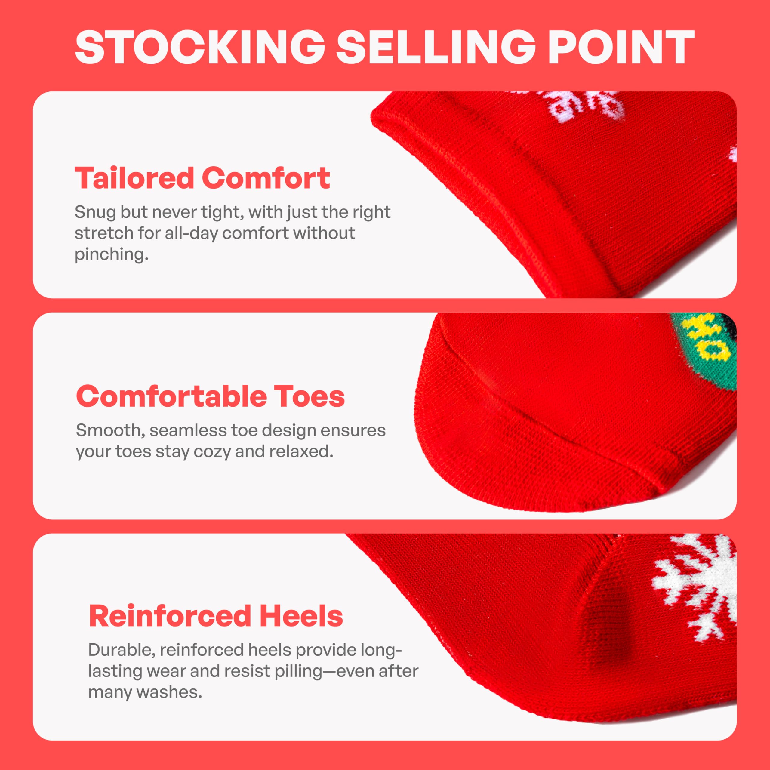 6 PCS Winter Christmas Socks for Women