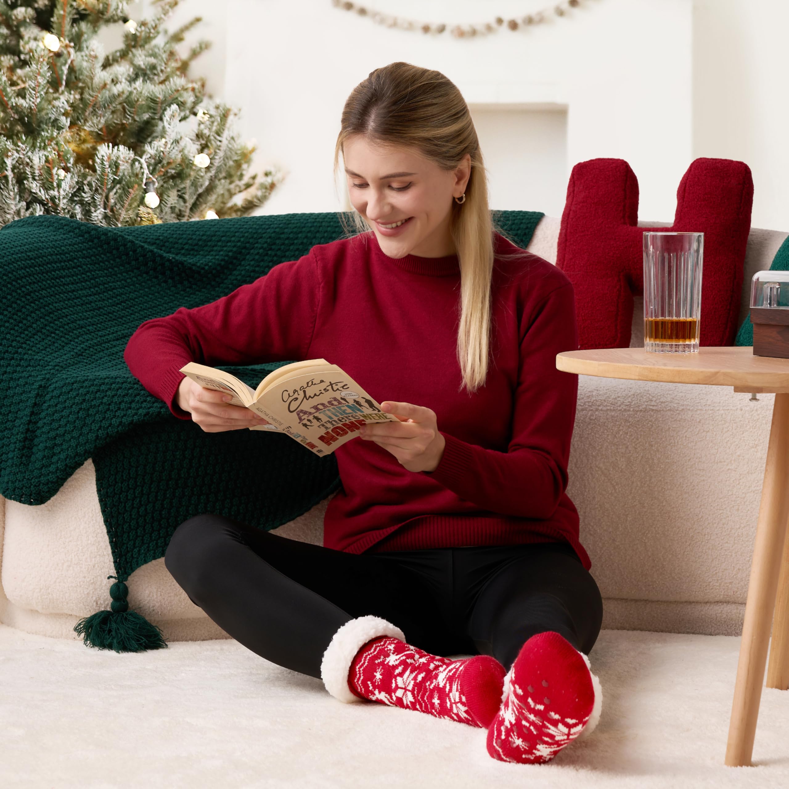 Womens Christmas Slipper Socks