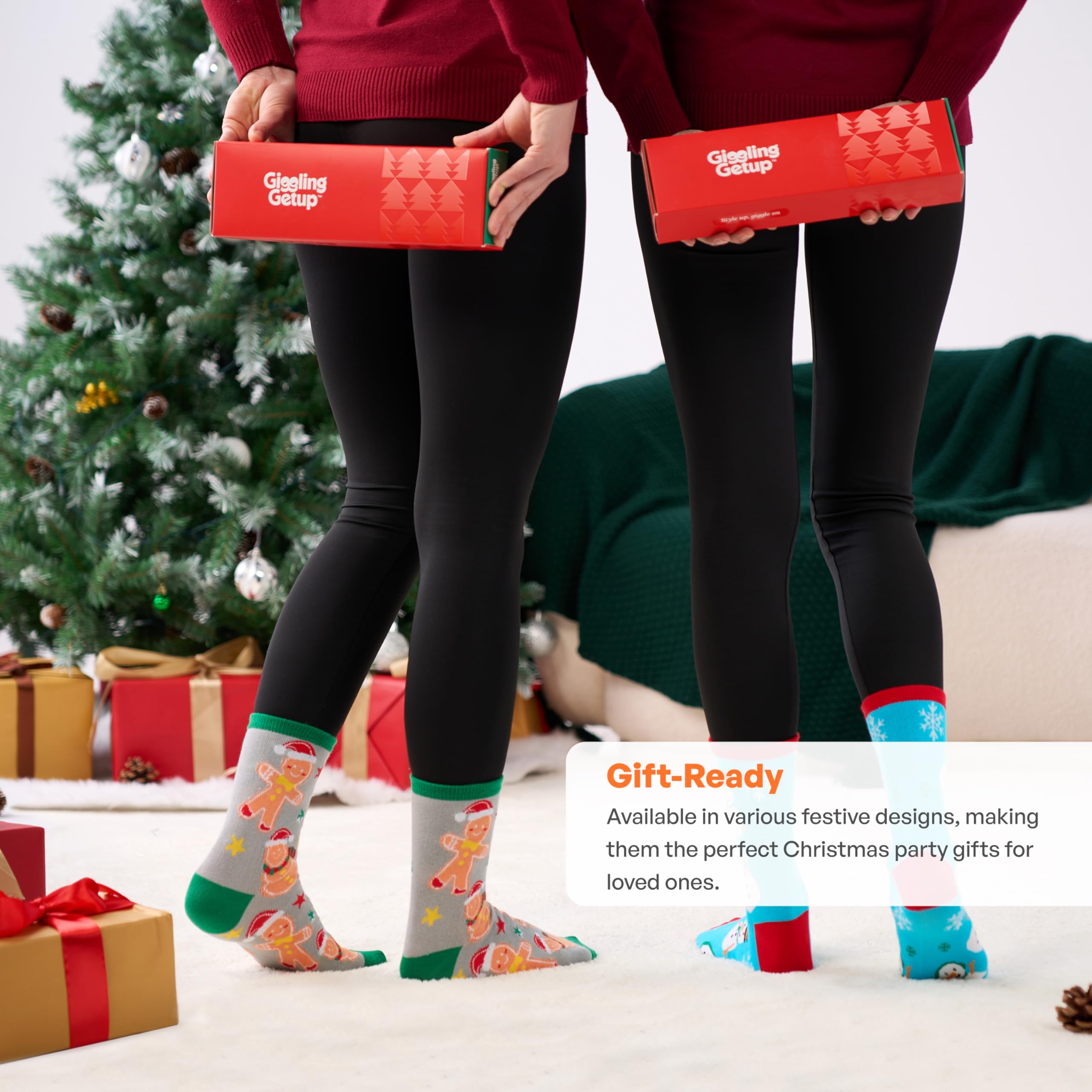 6 PCS Winter Christmas Socks for Women