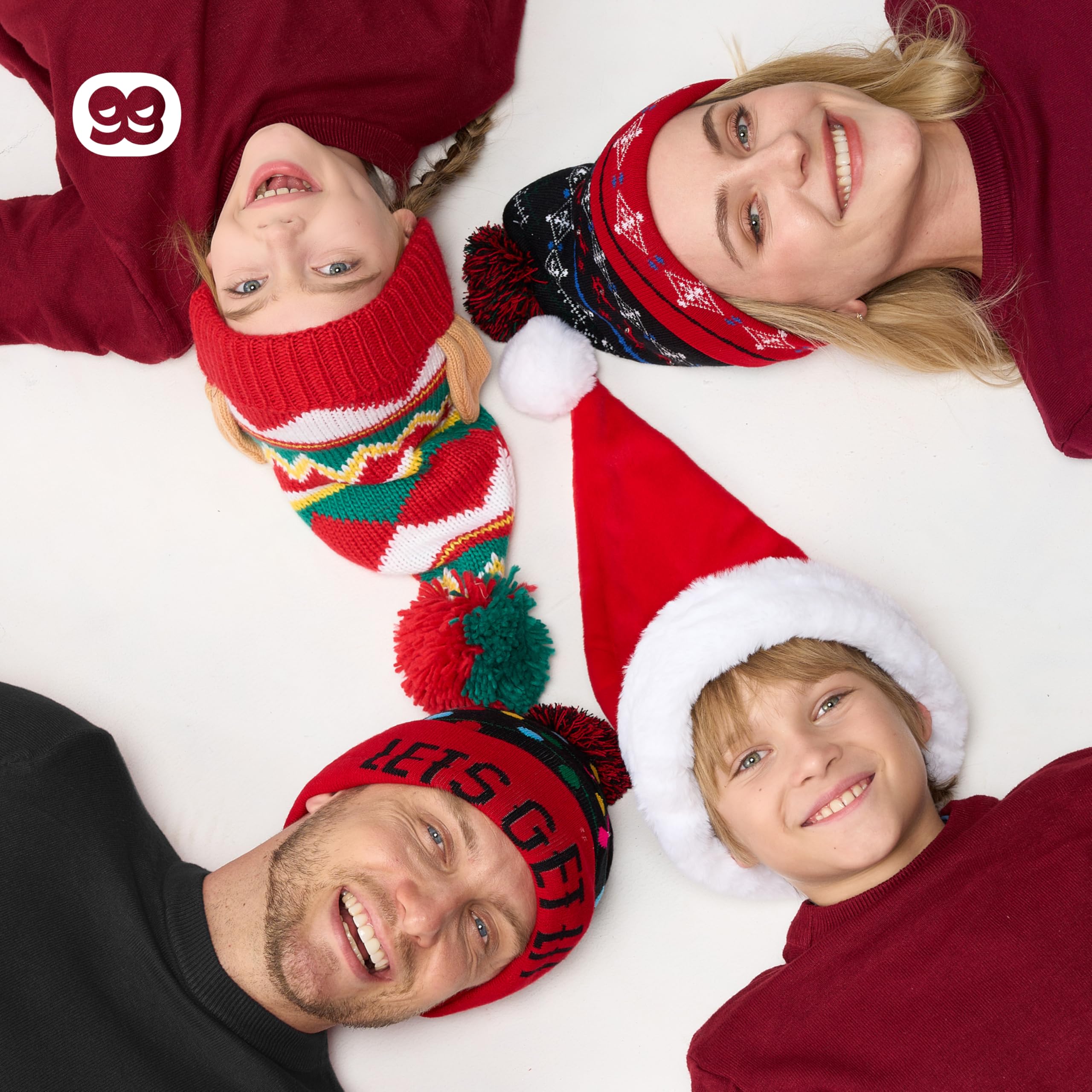 2 PCS Christmas Santa Hats Plush Red Velvet