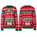 Women Santa's favorite ho ugly sweater with bulbs