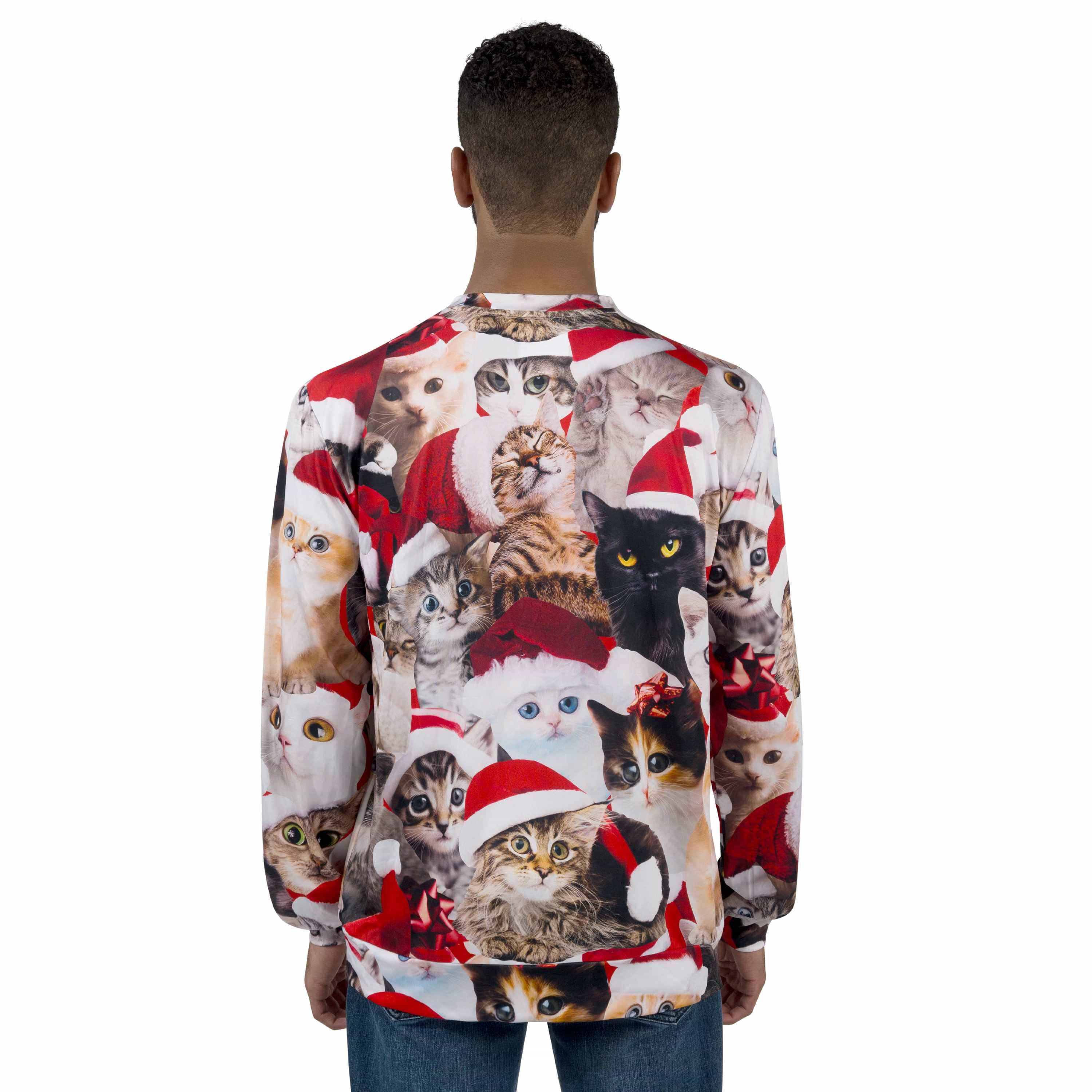 Unisex Christmas Crewneck Meowy Sweatshirt