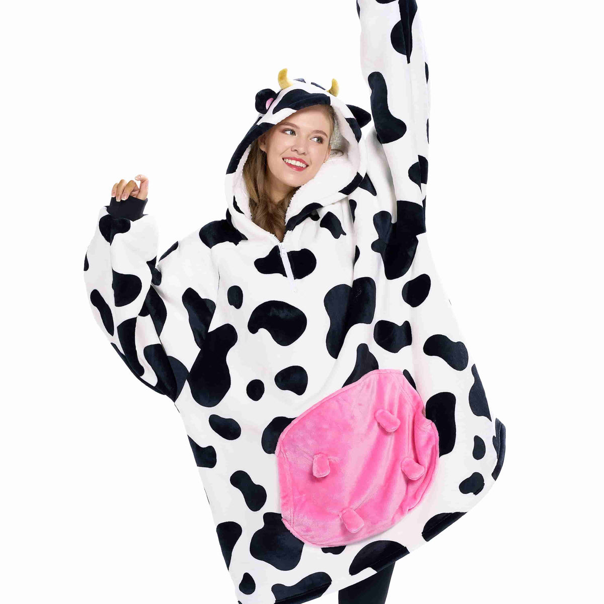 Wearable Blanket Cow For Adults