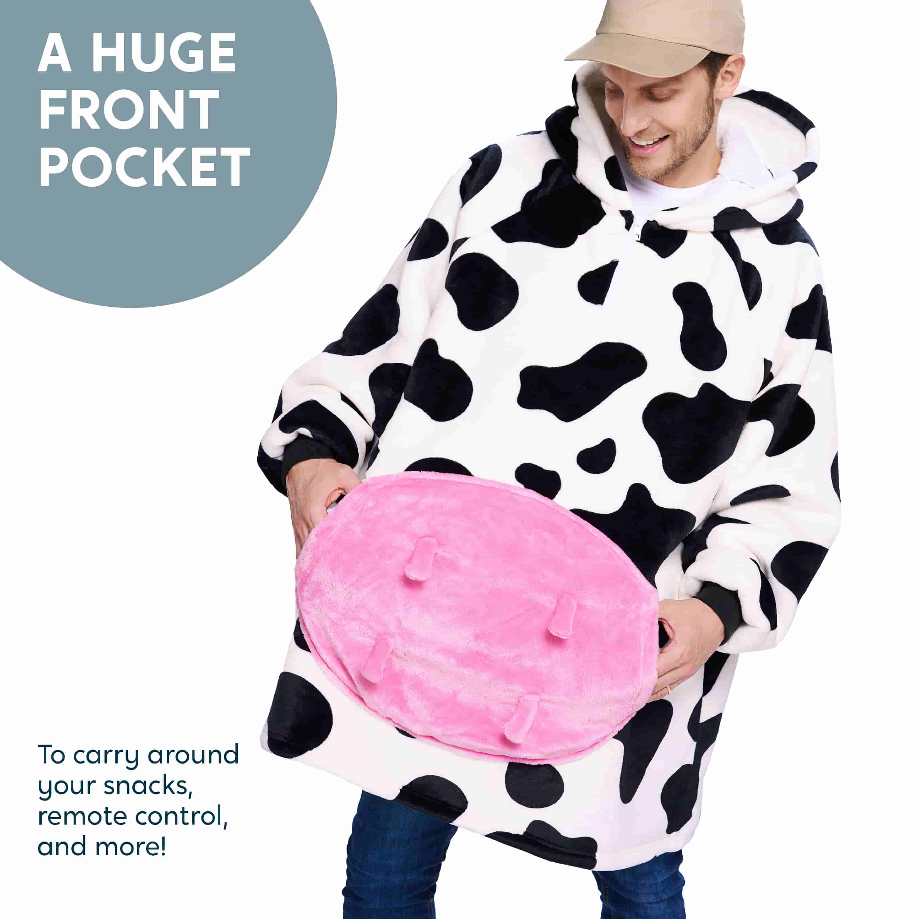 Wearable Blanket Cow For Adults