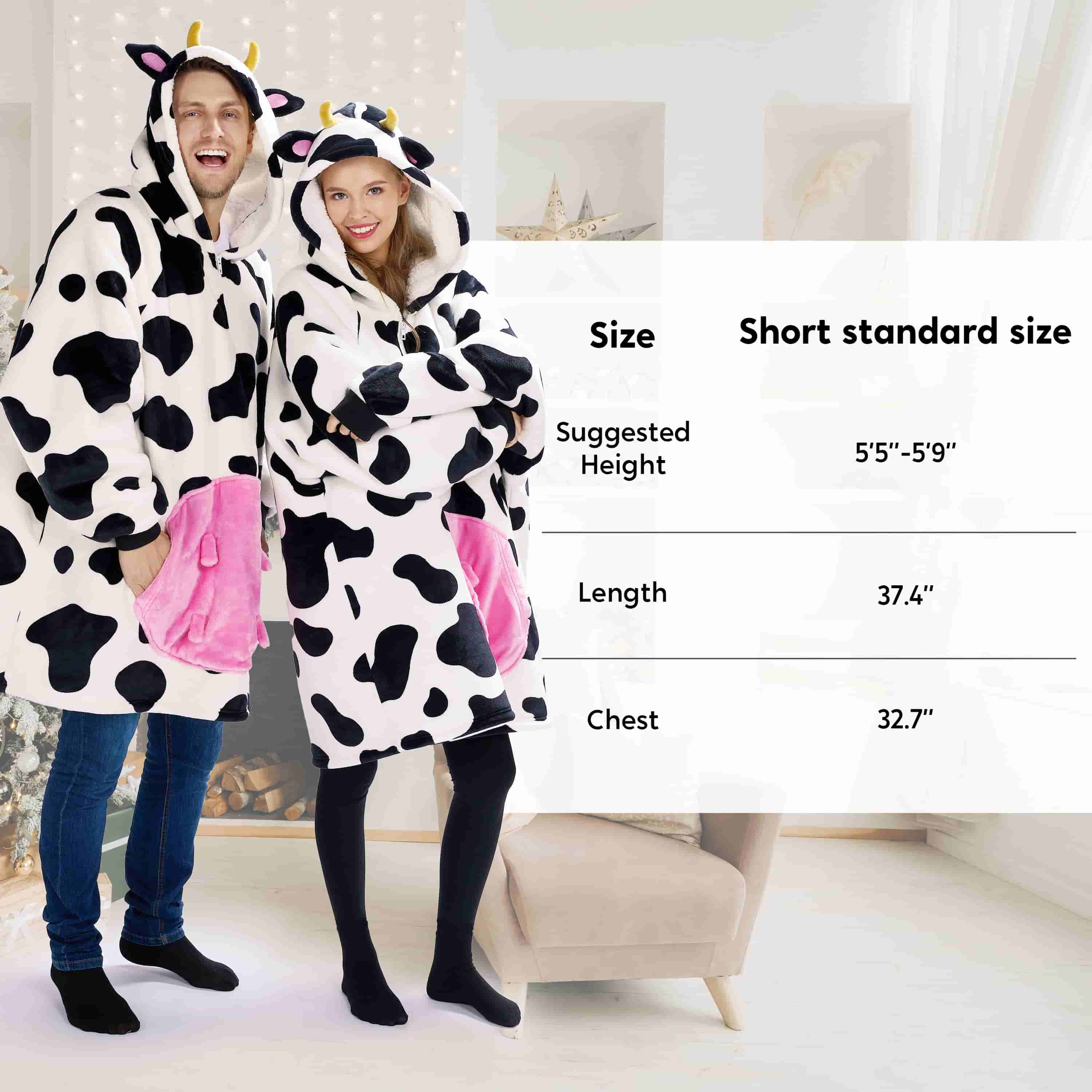 Wearable Blanket Cow For Adults