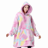 Wearable Blanket Cotton Candy Tie Dye For Adults