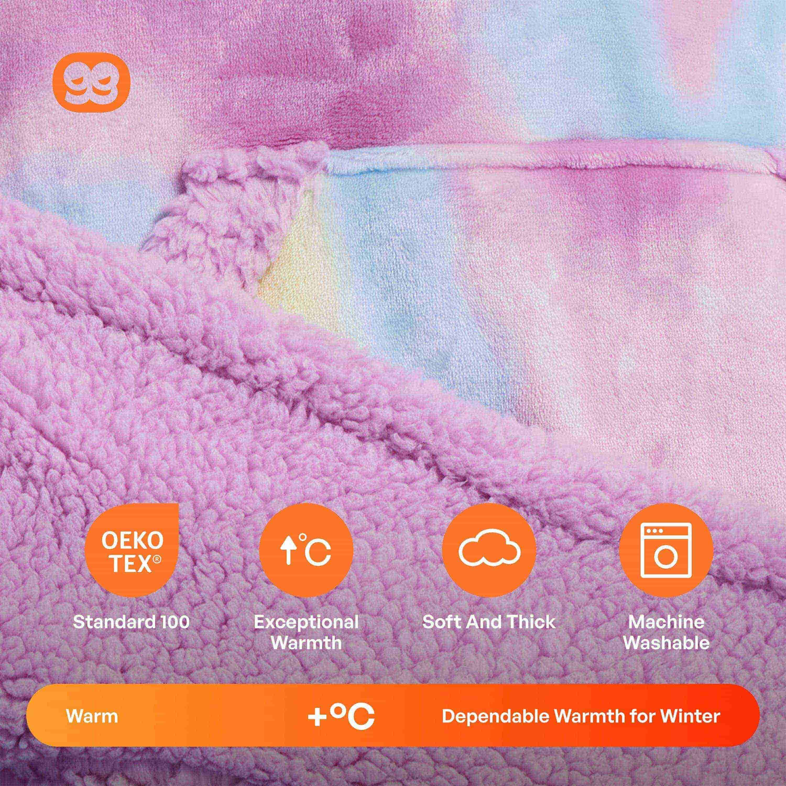 Wearable Blanket Cotton Candy Tie Dye For Adults