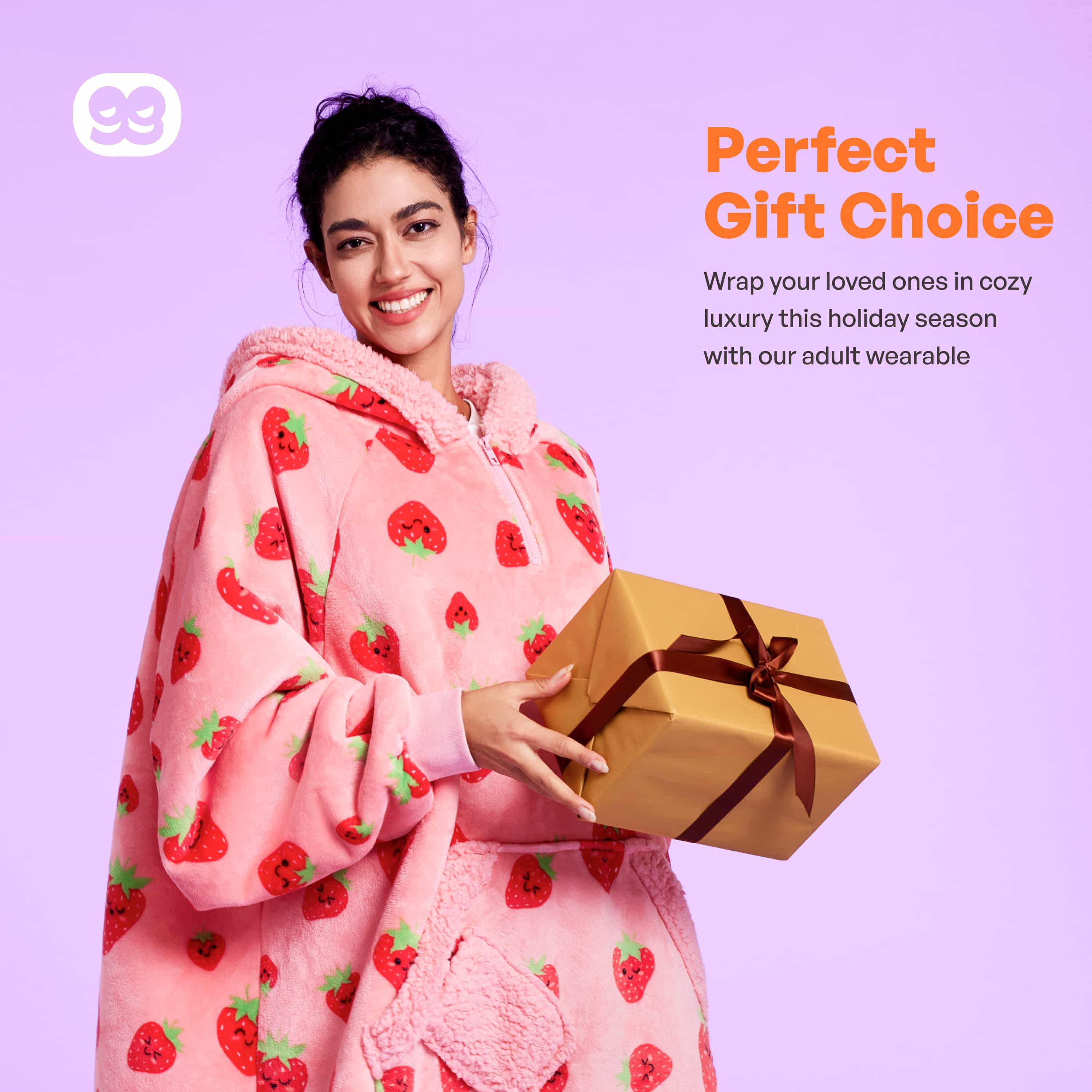 Wearable Blanket Mood Strawberry For Adults