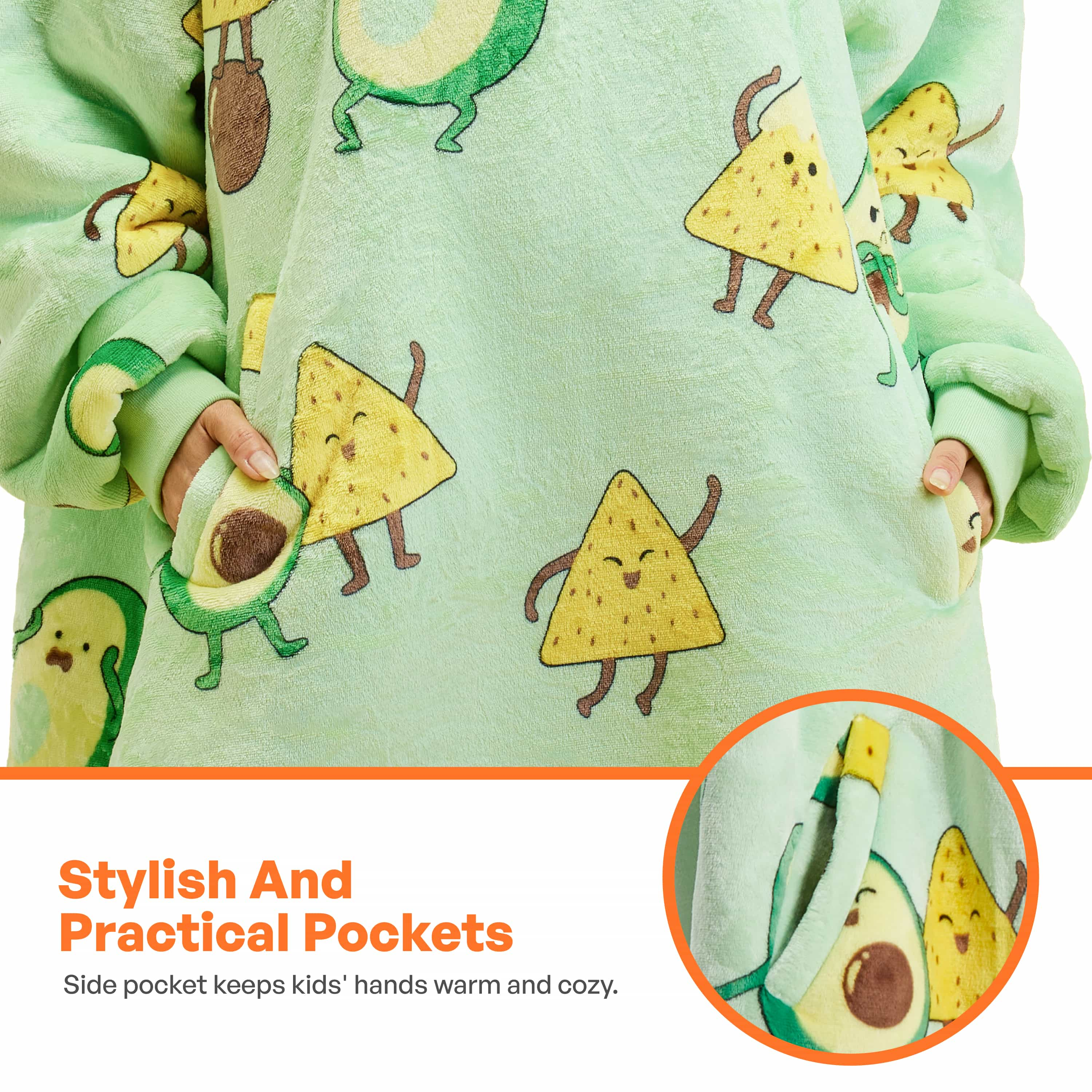 Wearable Blanket Avocado & Cheese For Adults