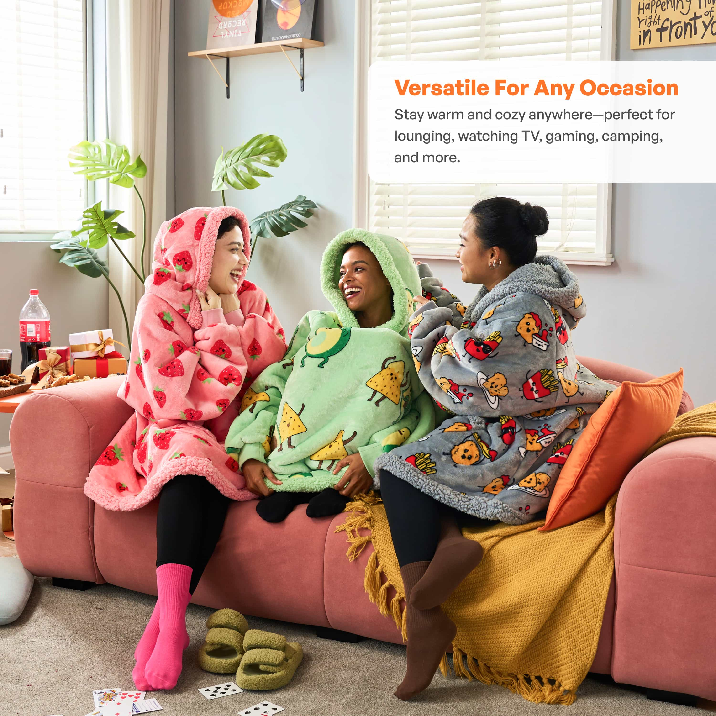 Wearable Blanket Avocado & Cheese For Adults