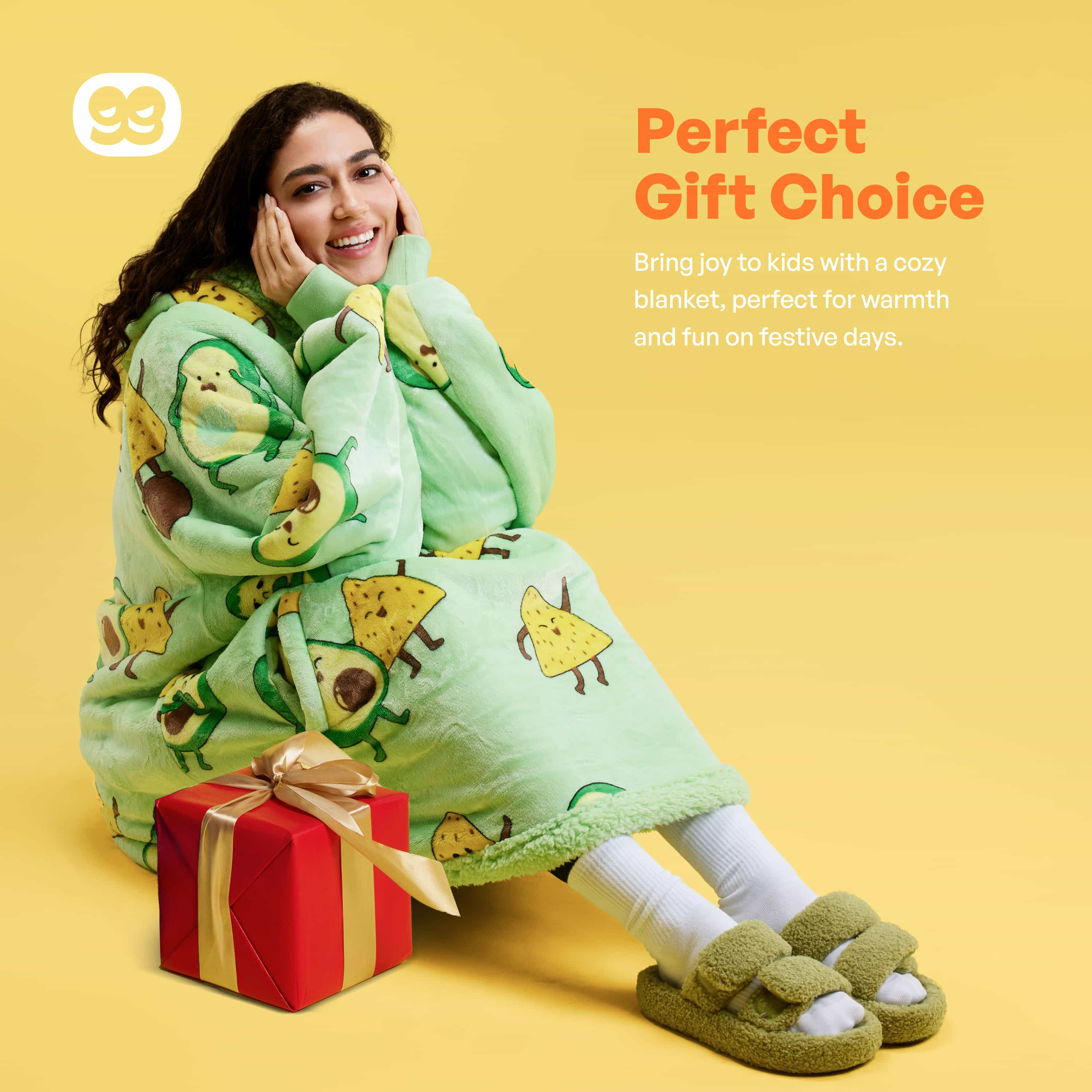 Wearable Blanket Avocado & Cheese For Adults