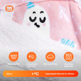 Wearable Blanket Halloween Pink Ghost For Adults