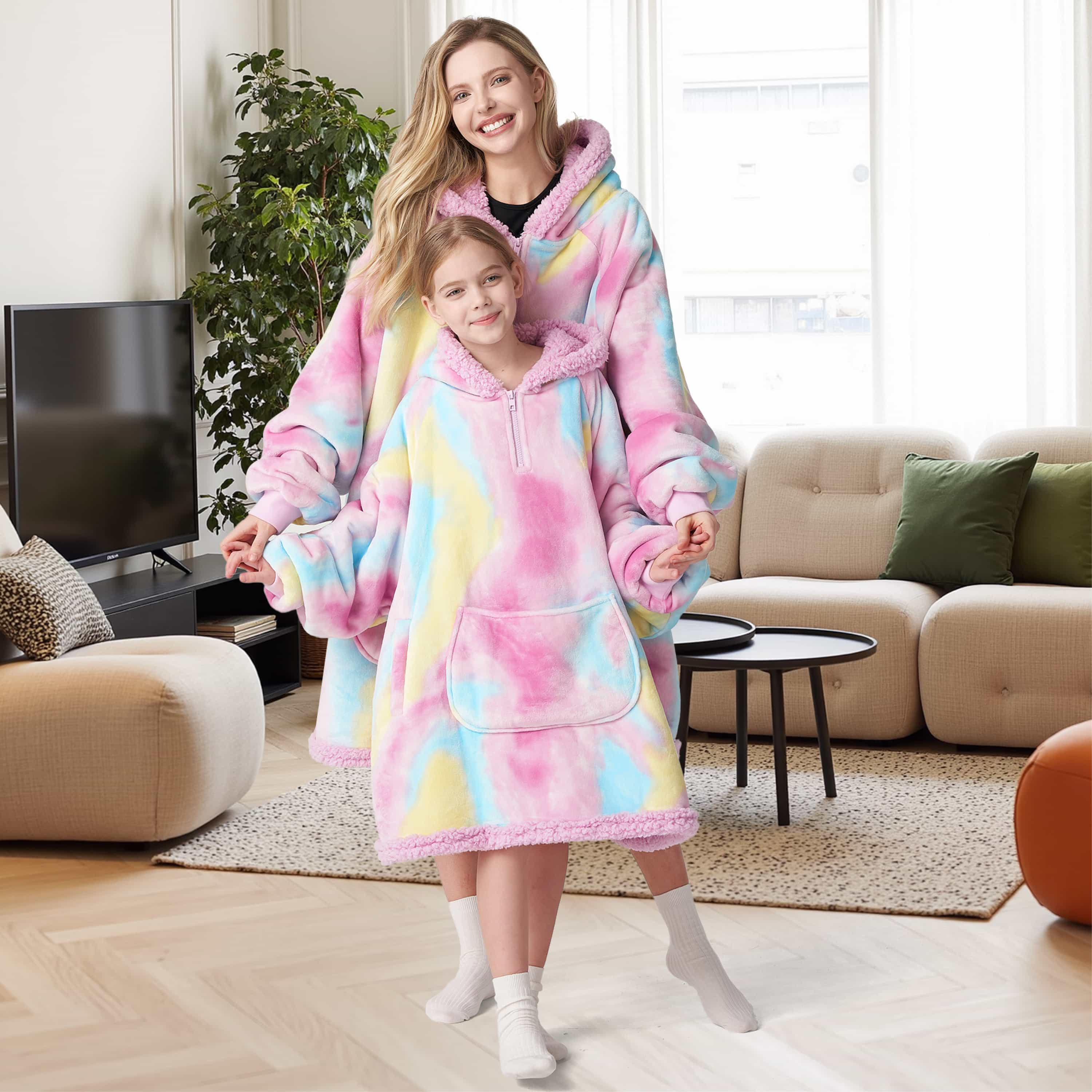 Wearable Blanket Cotton Candy Tie Dye For Kids