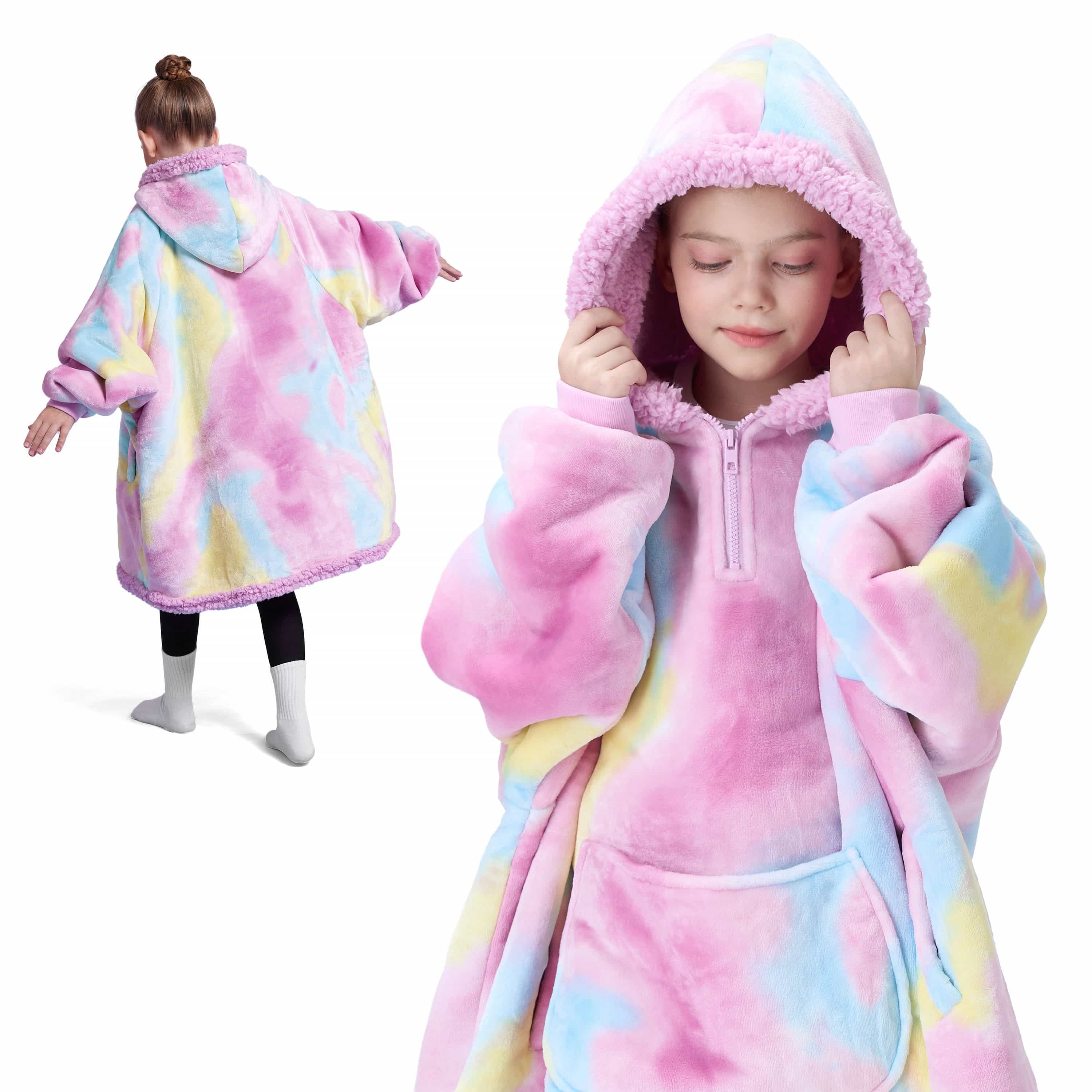 Wearable Blanket Cotton Candy Tie Dye For Kids