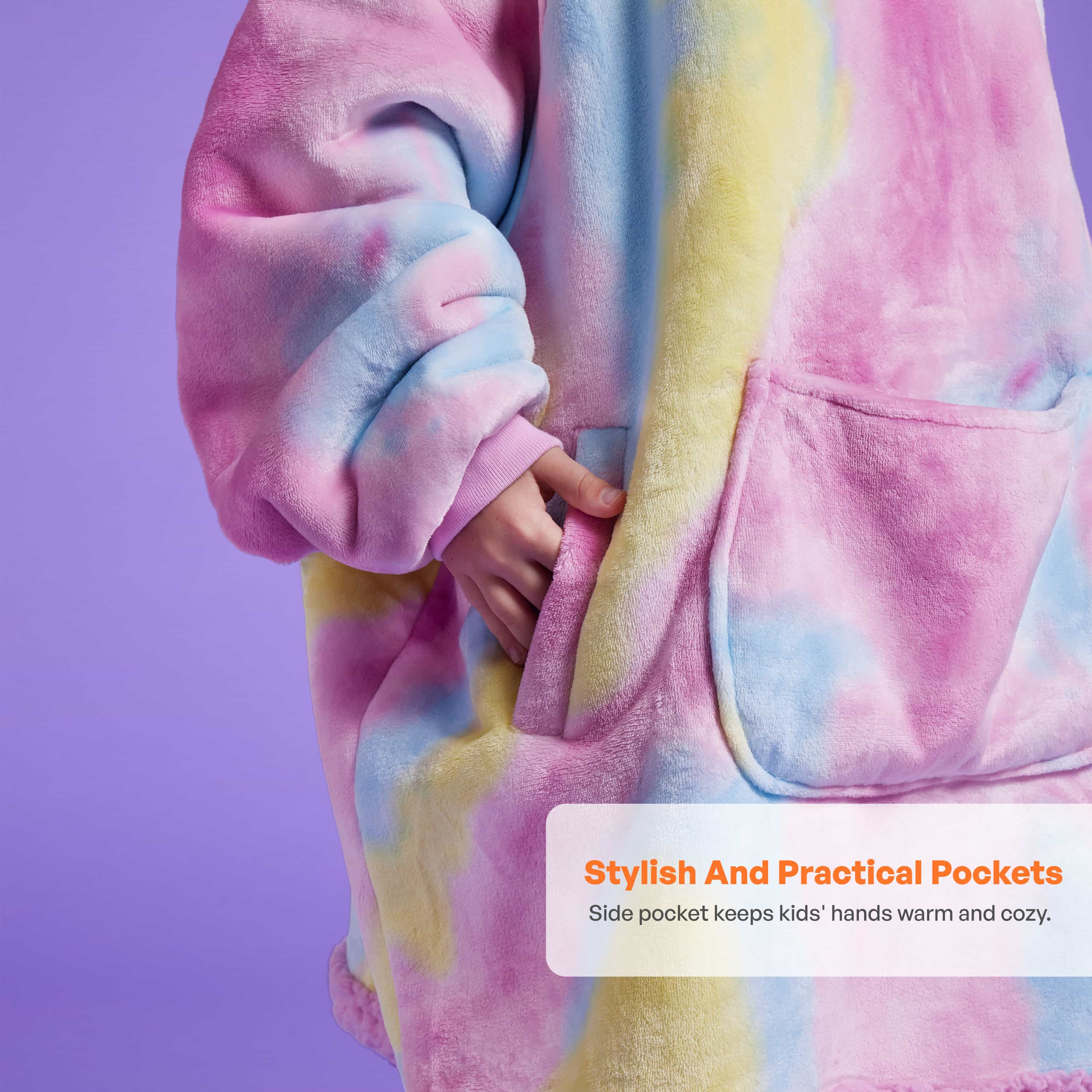 Wearable Blanket Cotton Candy Tie Dye For Kids