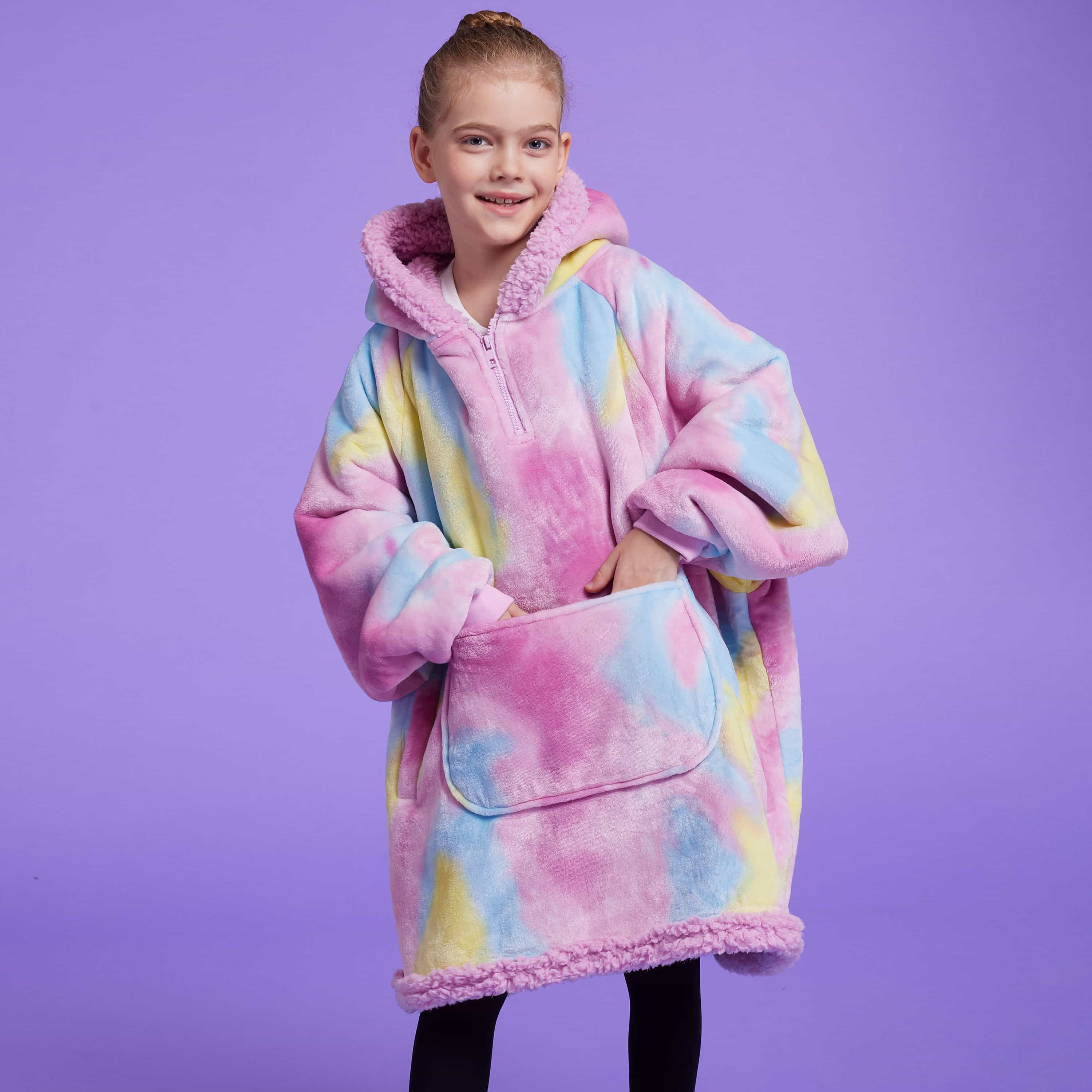 Wearable Blanket Cotton Candy Tie Dye For Kids