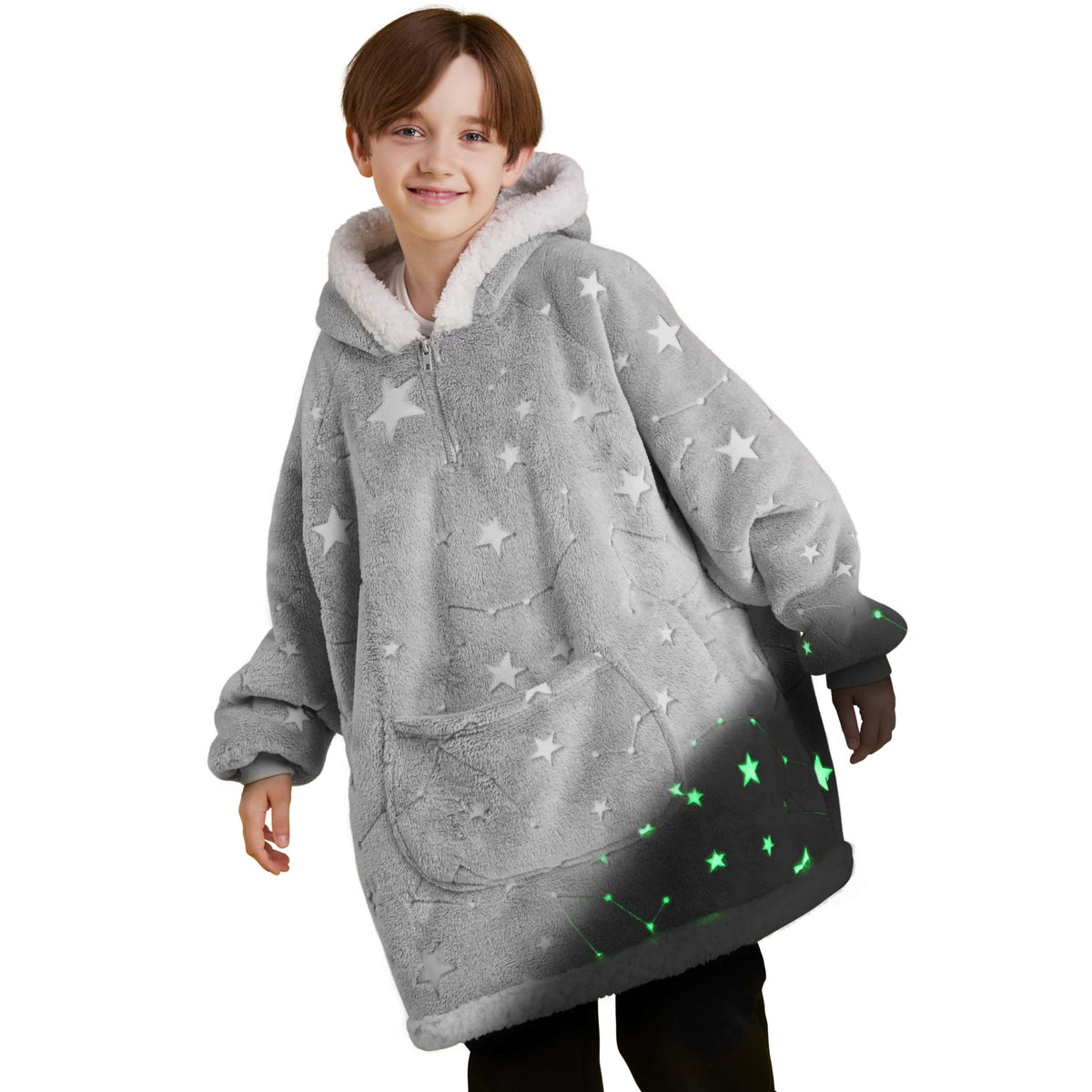 Wearable Blanket Star Glow Print For Kids