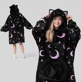 Wearable Blanket Black Cat For Adults