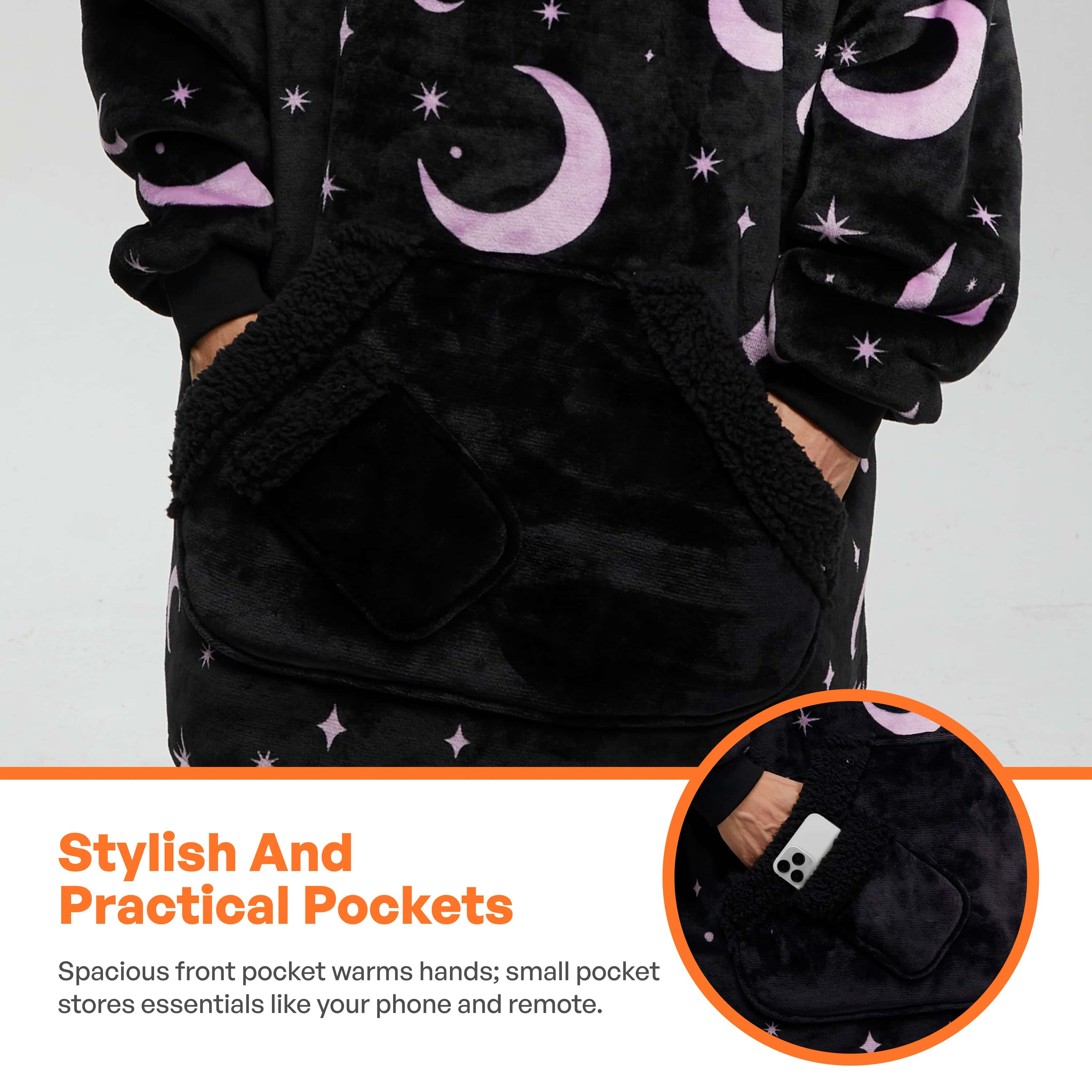 Wearable Blanket Black Cat For Adults