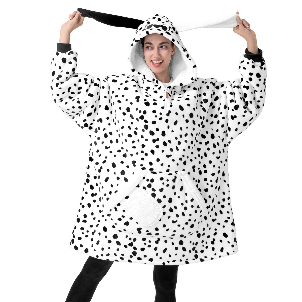 Wearable Blanket Playful Dalmatian For Adults