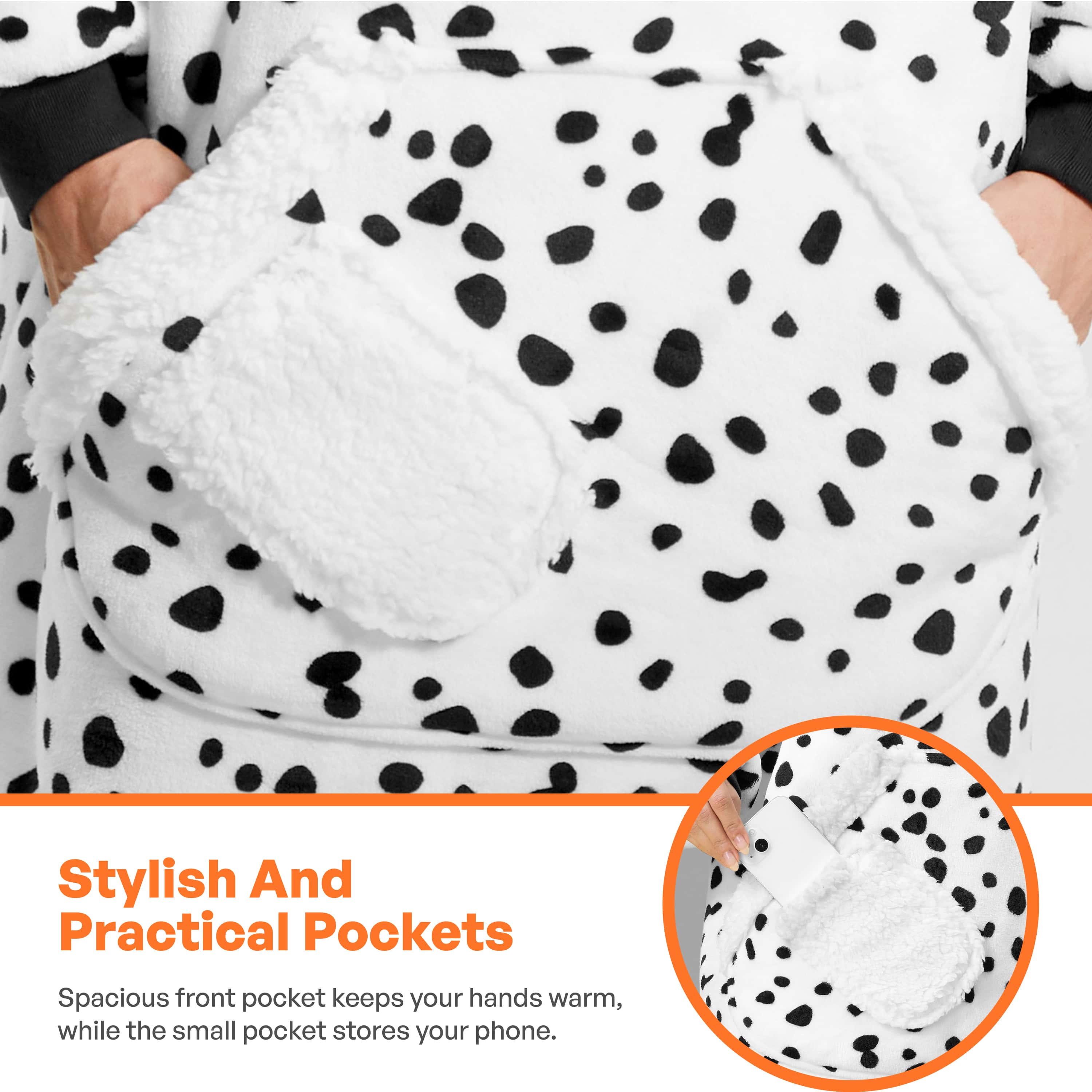 Wearable Blanket Playful Dalmatian For Adults