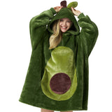 Wearable Blanket Green Avocado For Adults