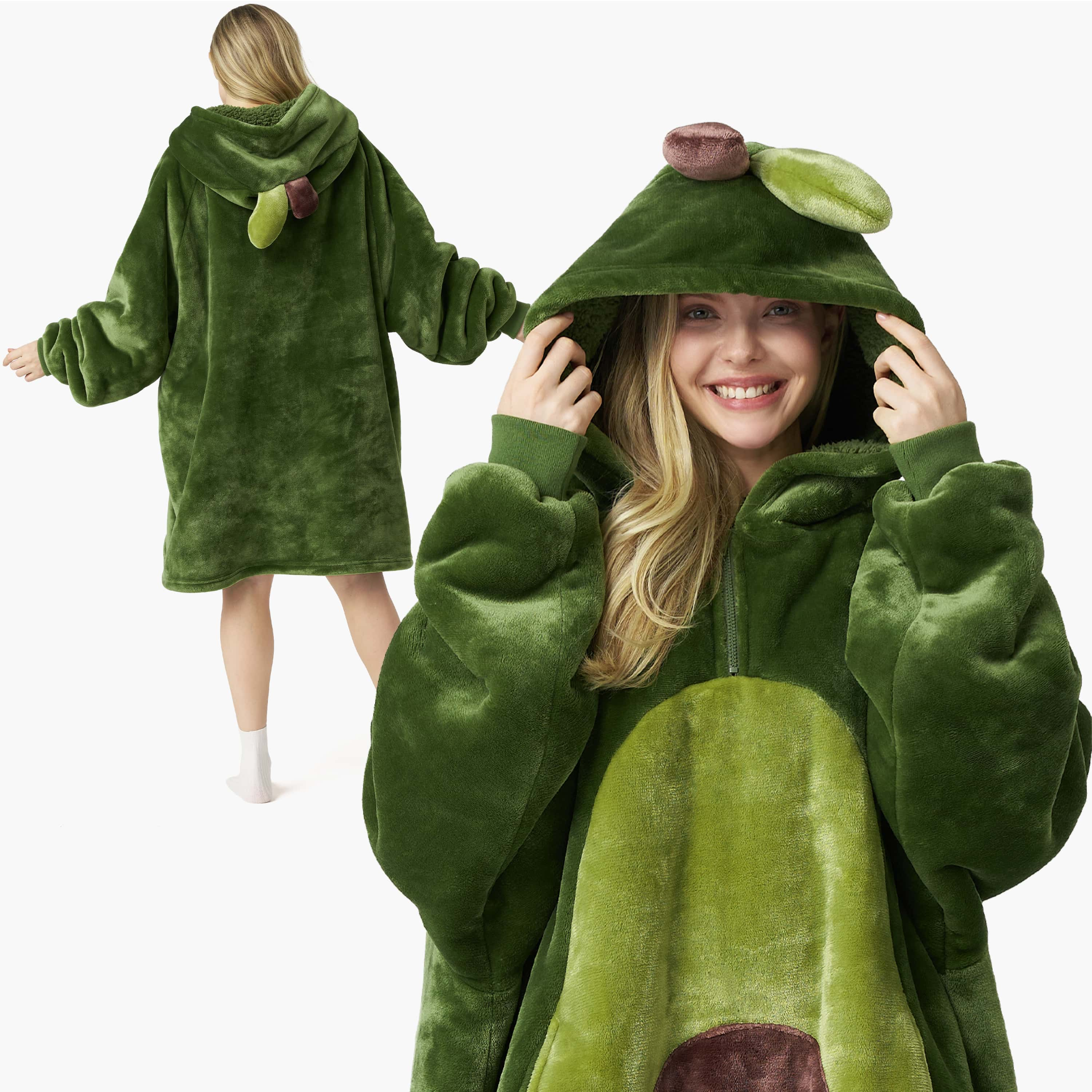 Wearable Blanket Green Avocado For Adults