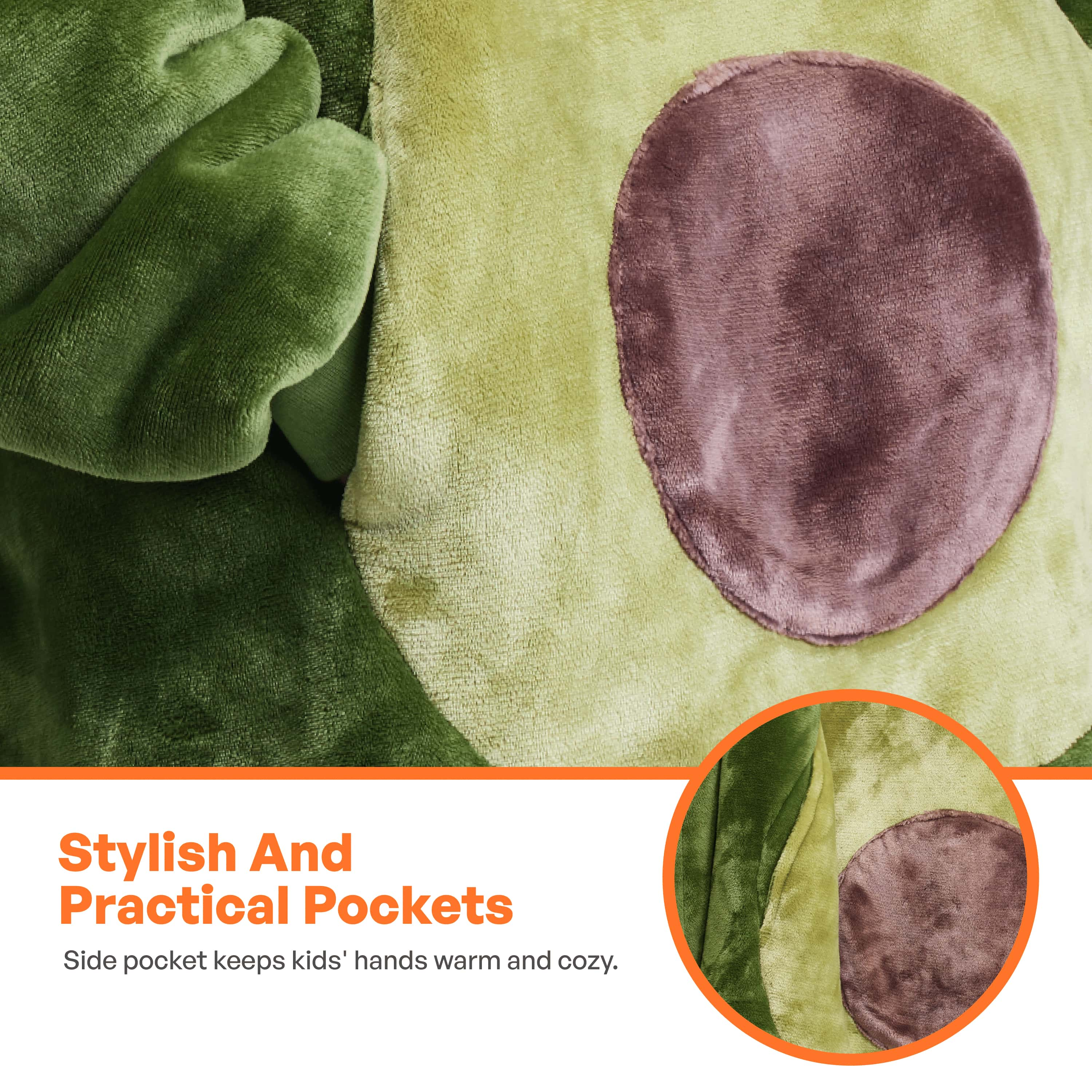 Wearable Blanket Green Avocado For Adults