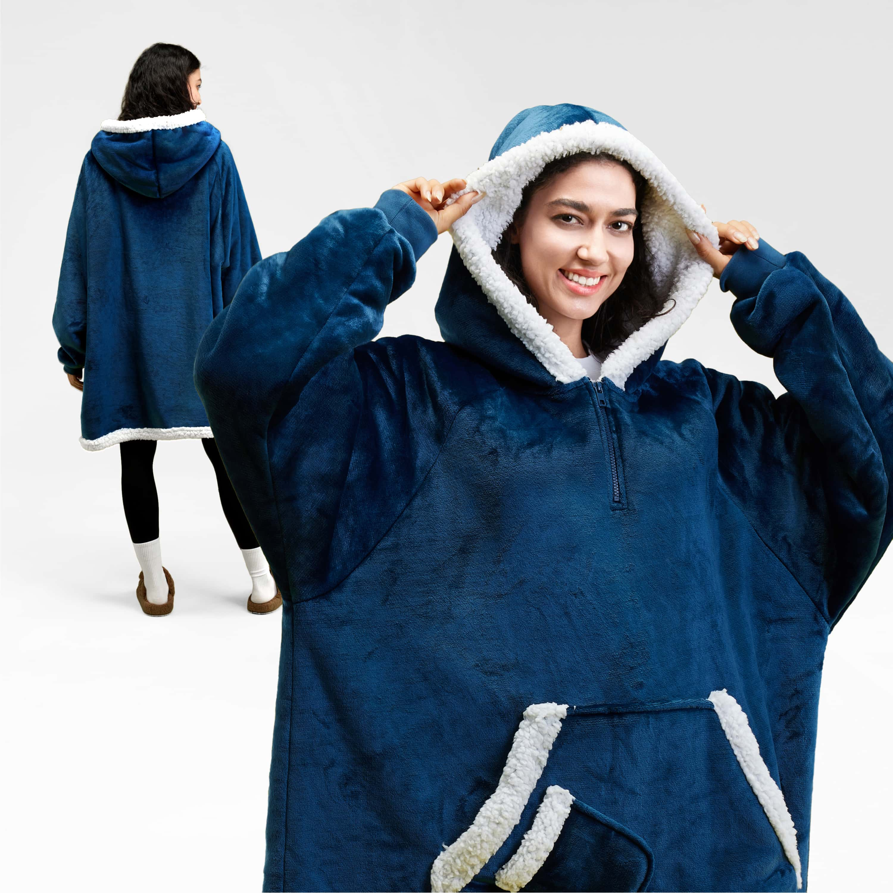 Wearable Blanket Navy For Adults