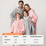 Wearable Blanket Gray For Adults