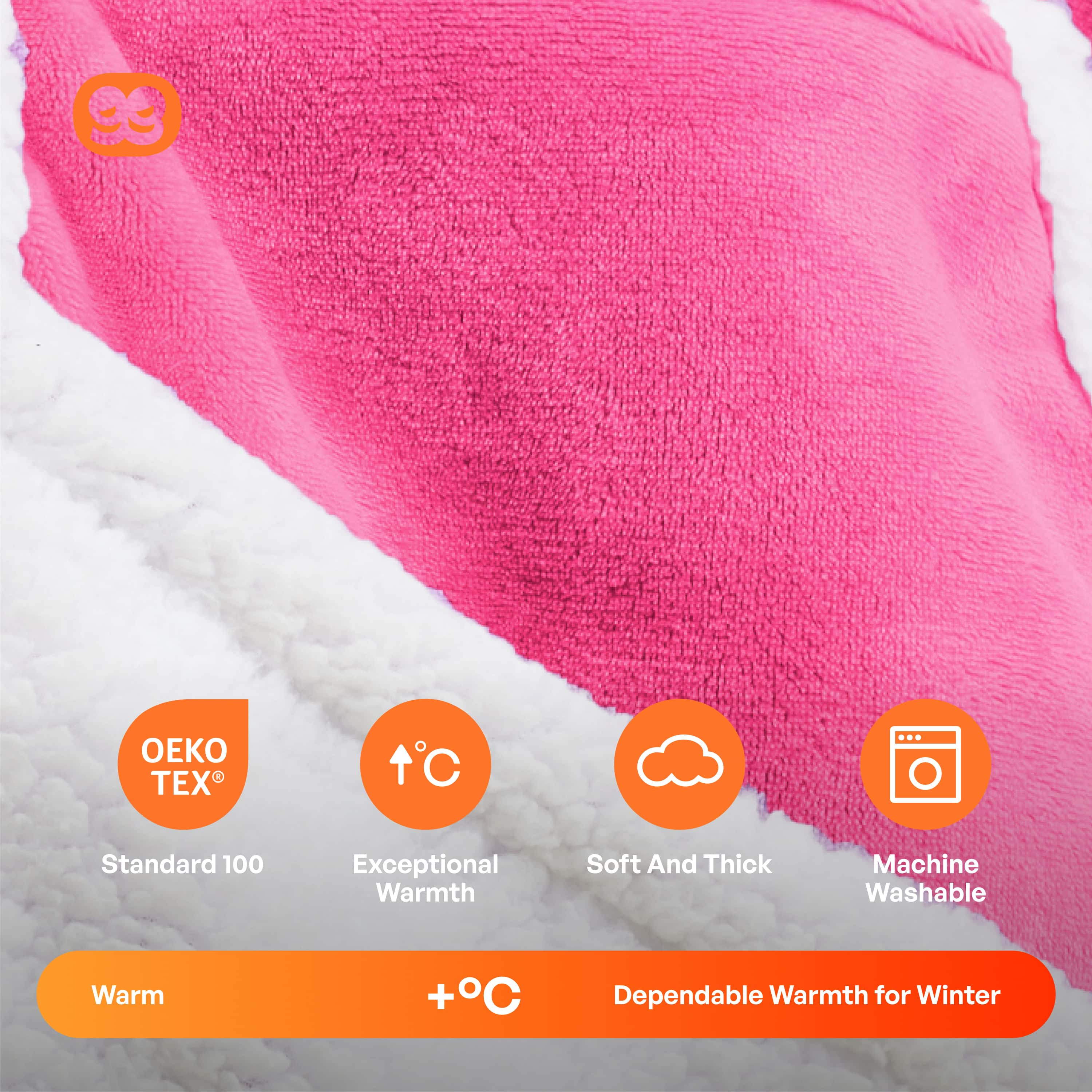 Wearable Blanket Bright Pink For Adults