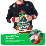 Men Ugly Christmas Sweater LED Light Up Christmas Tree